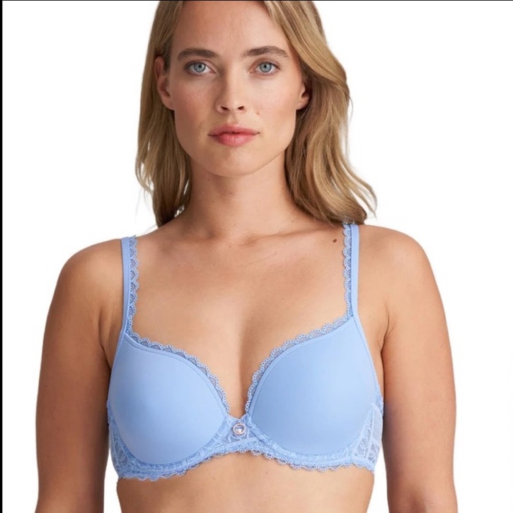 Marie Jo Jadei Heart Shape Padded Bra, Light Blue, SIZE 38C, NWT